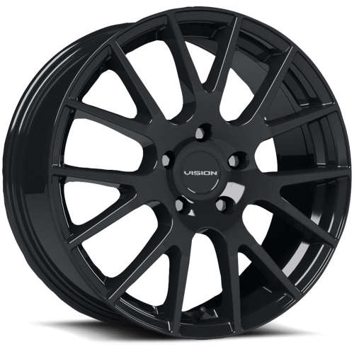 Vision Hellion Gloss Black 16x7 +38mm with Toyo Tires Extensa HP