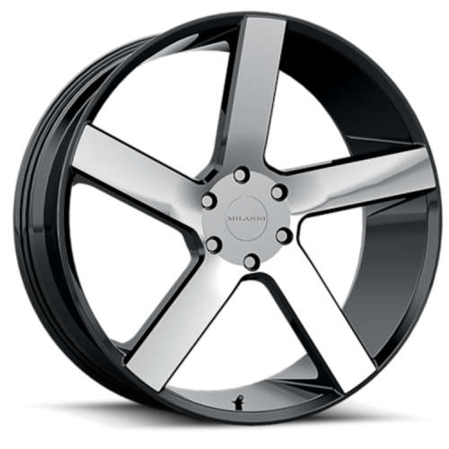 Vision Switch Back Gloss Black with Machined Spoke Faces 22x9.5 +