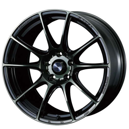 WedsSport SA-25R Weds Black Clear 18x8.5 +50mm with Yokohama