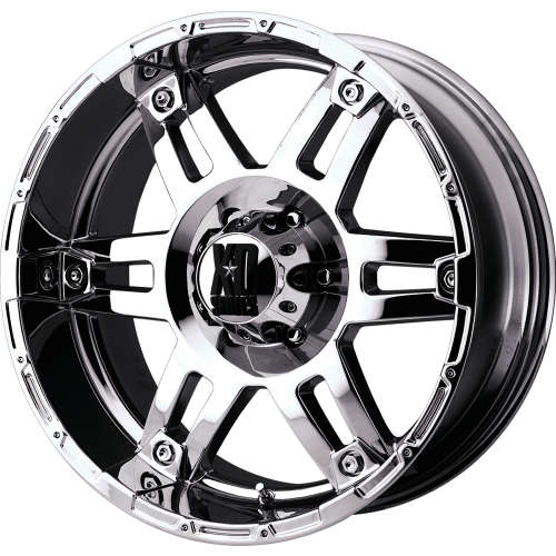 XD XD797 Chrome 17x8 +18mm with TBC Neutral Wild Trail CTX LT265