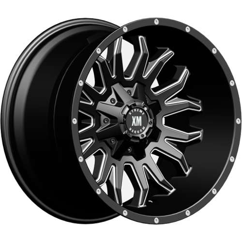 Xtreme Mudder XM-311 20x12 -44 Black Milled | XM3112012817044125BM