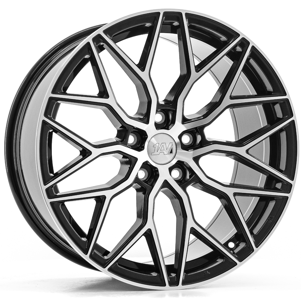 Black Machined 1AV ZX12 Wheels