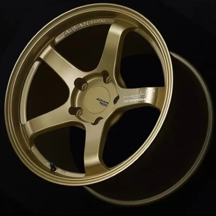 Gold Metallic Advan Racing GT for Porsche Wheels