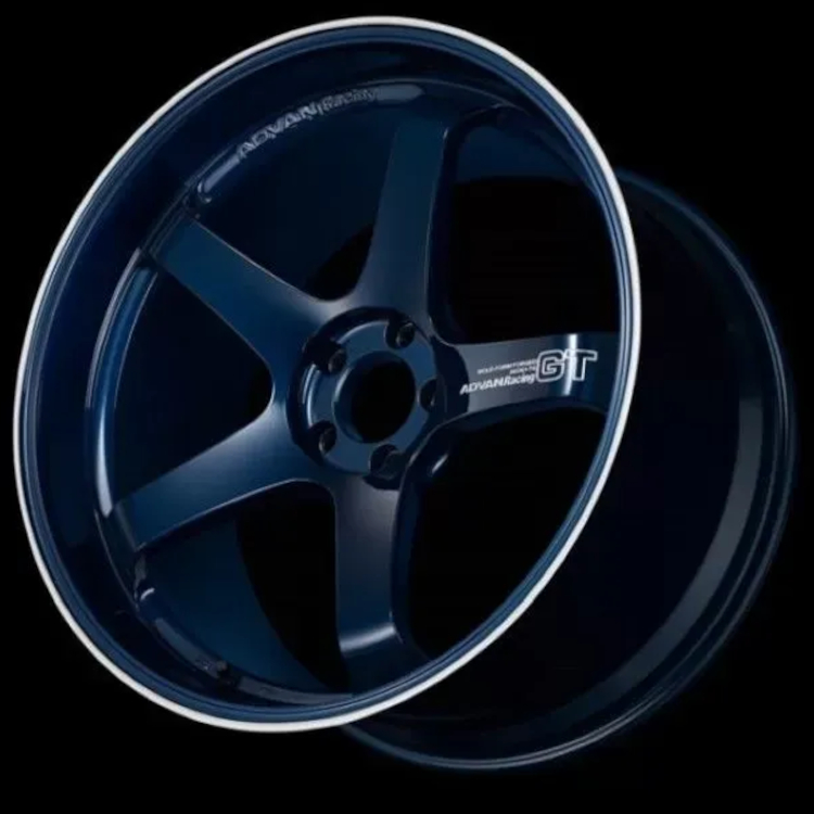 Blue Machined Advan Racing GT Premium Wheels