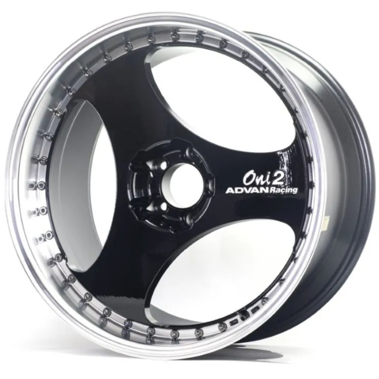 Black Machined Advan Racing Oni 2 Progressive Wheels