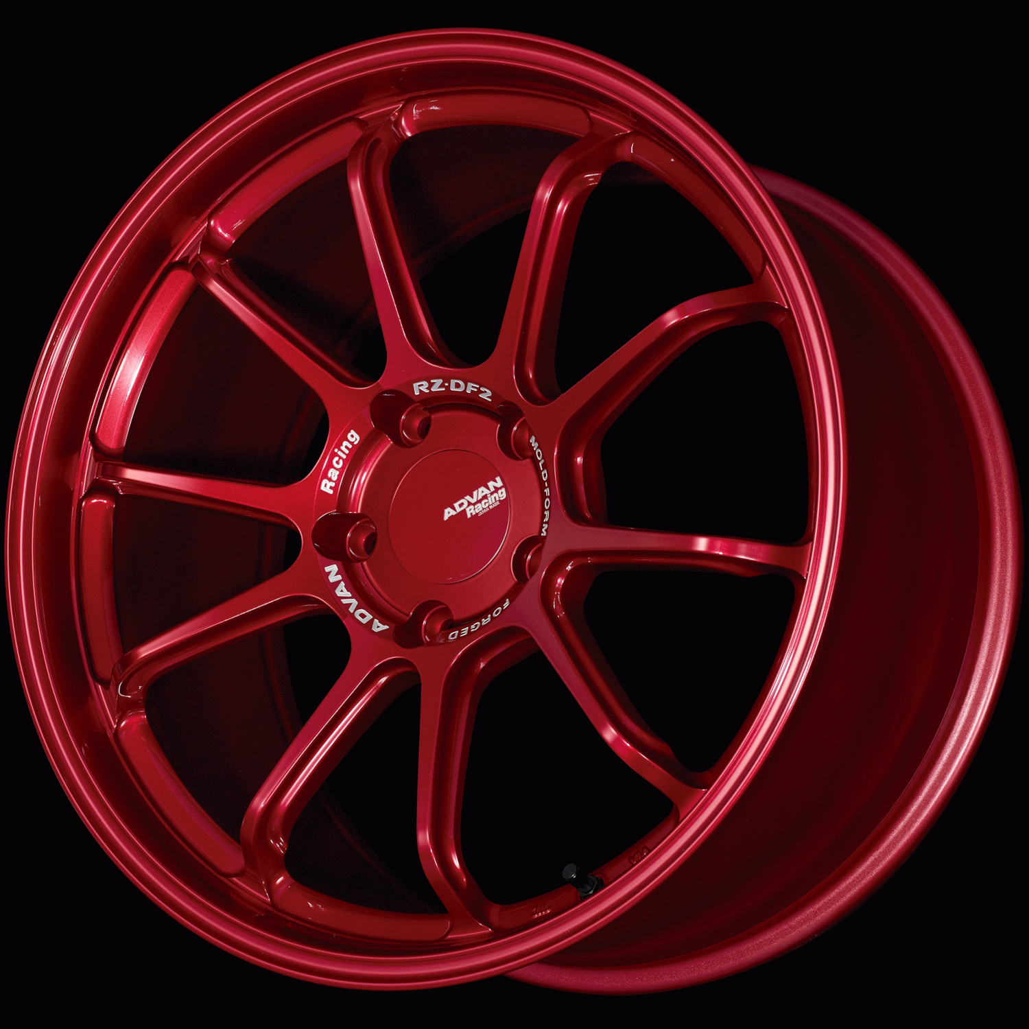 Candy Red Advan Racing RZ-DF2 Wheels