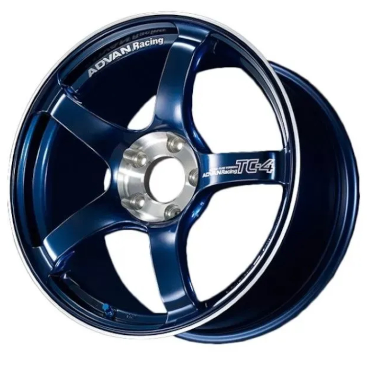 Blue Machined Advan Racing TC4 Special Edition Wheels