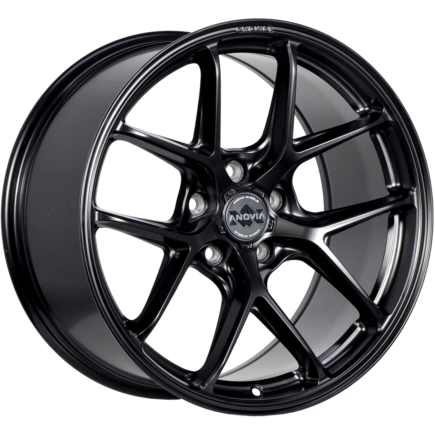 Satin Black Anovia AN-12 Wheels
