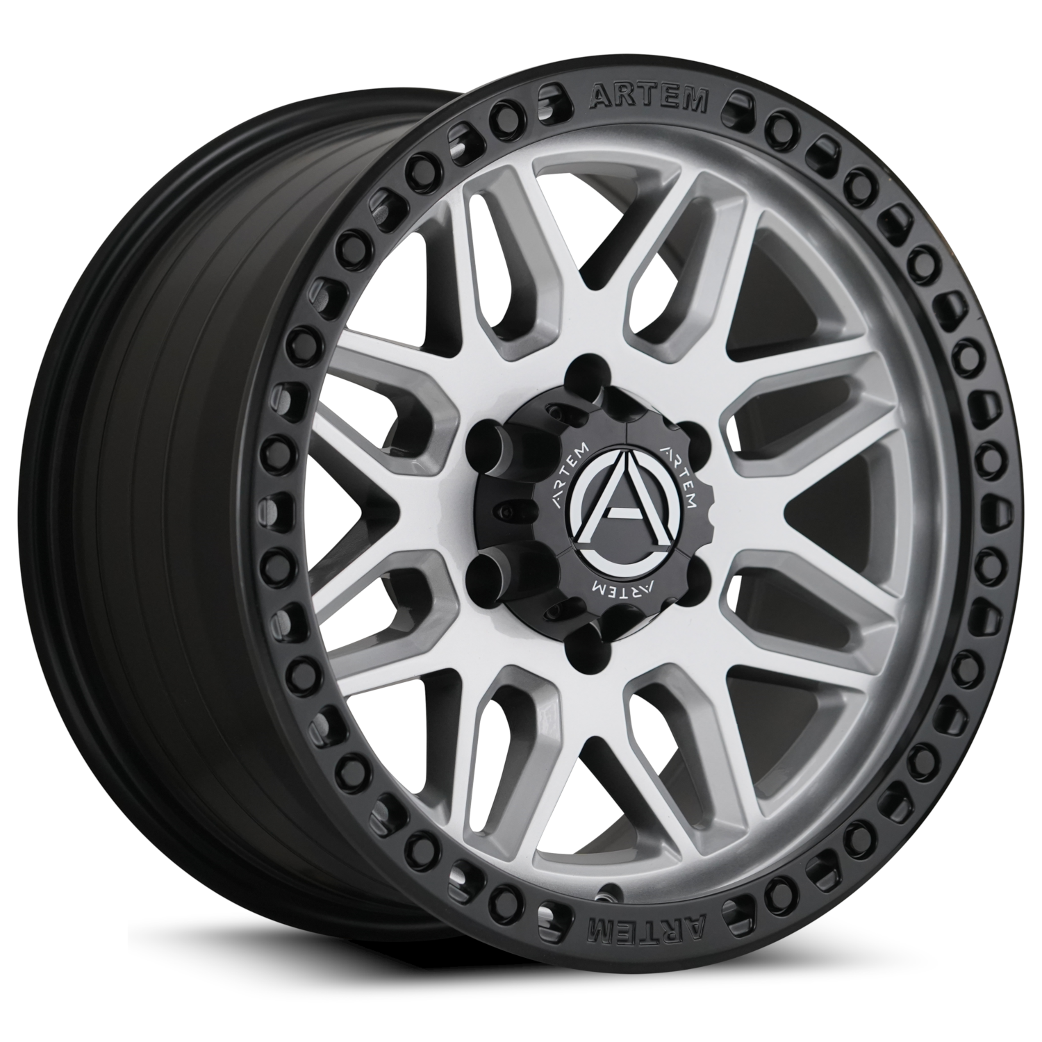 Silver Black Artem Offroad AB1 Wheels