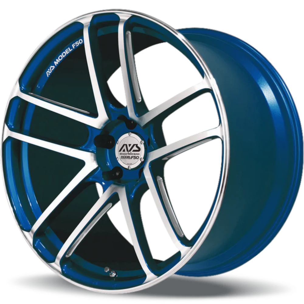 Platinum Blue AVS Model F50 Wheels