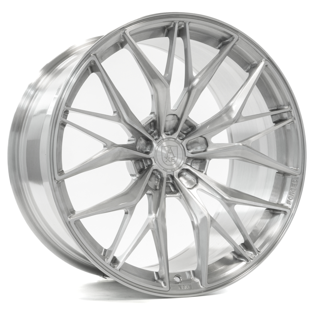Silver Brushed Axe Forged FF5 Wheels