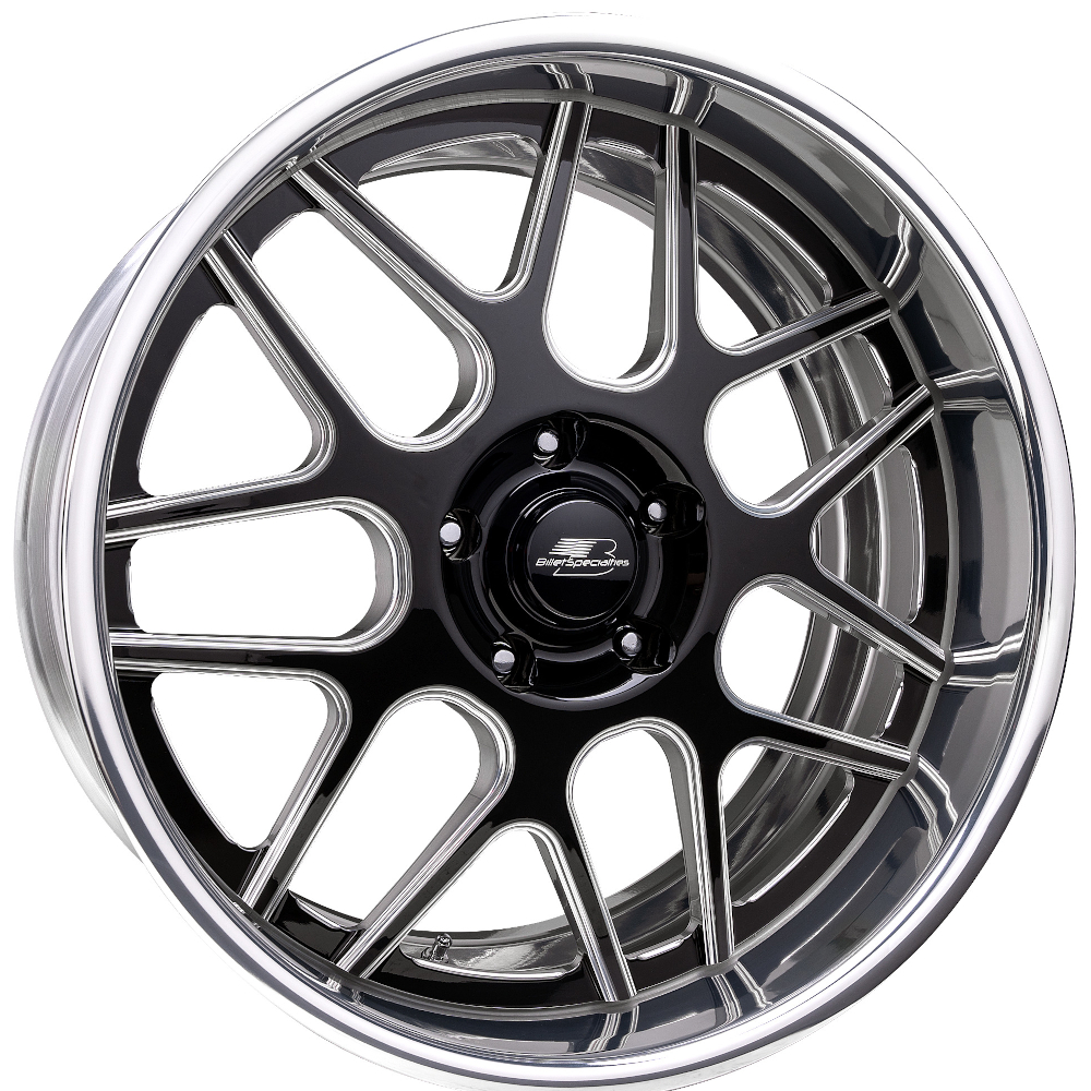 Black Milled Billet Specialties Tec 7 Wheels