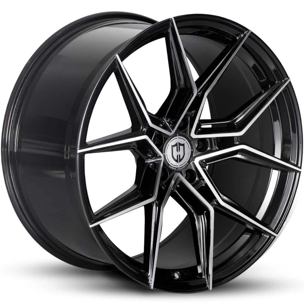 Black Machined Curva CFF43 Wheels