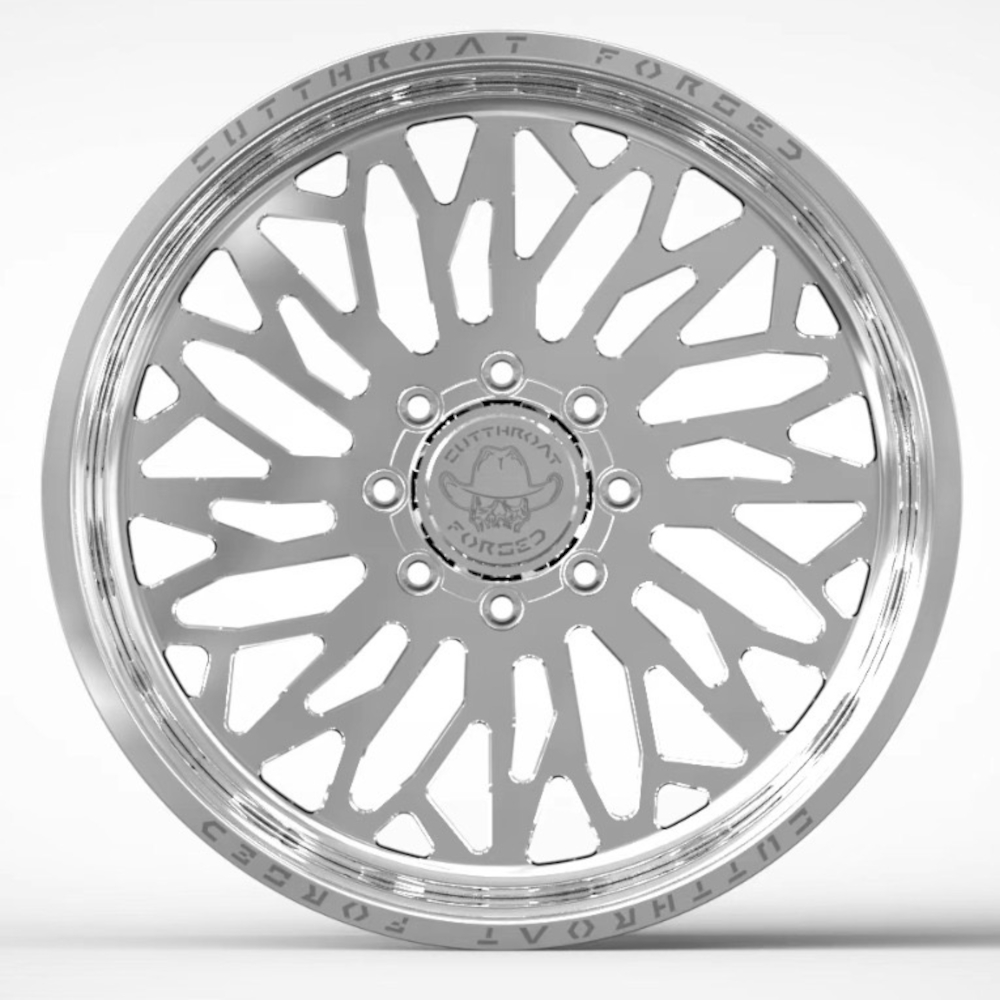 Polished Cutthroat Forged High Card Wheels