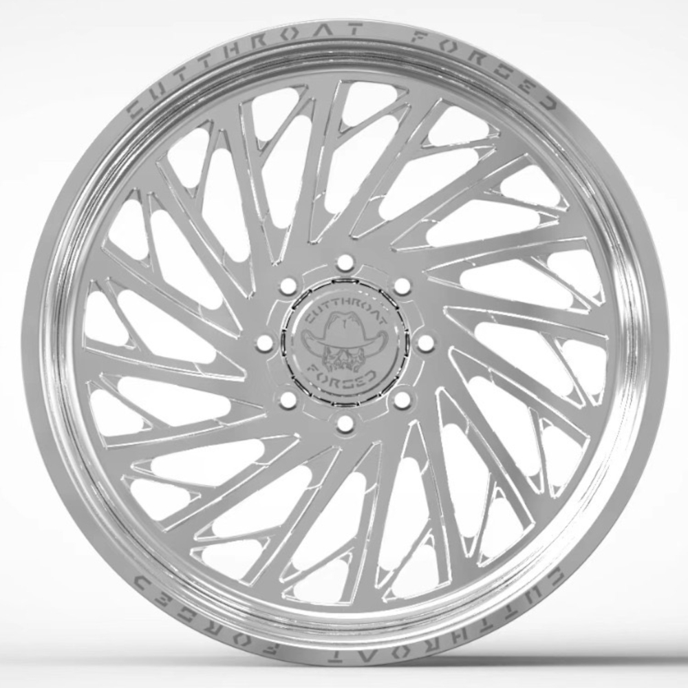 Polished Cutthroat Forged Windup Wheels