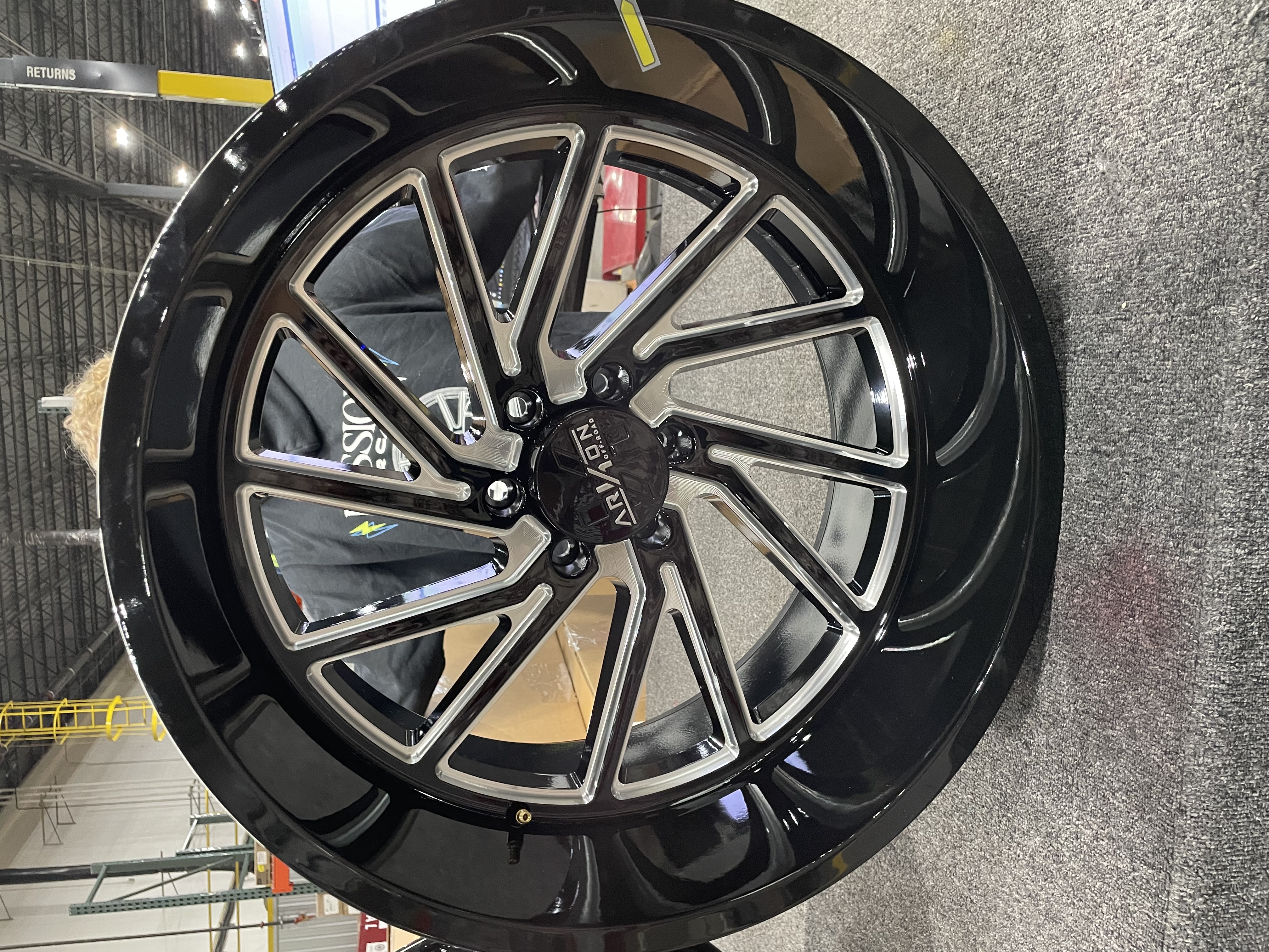 Blemished Single 22x12 Black Milled Wheel ARKON OFF-ROAD Kennedy 6x5.5  -51