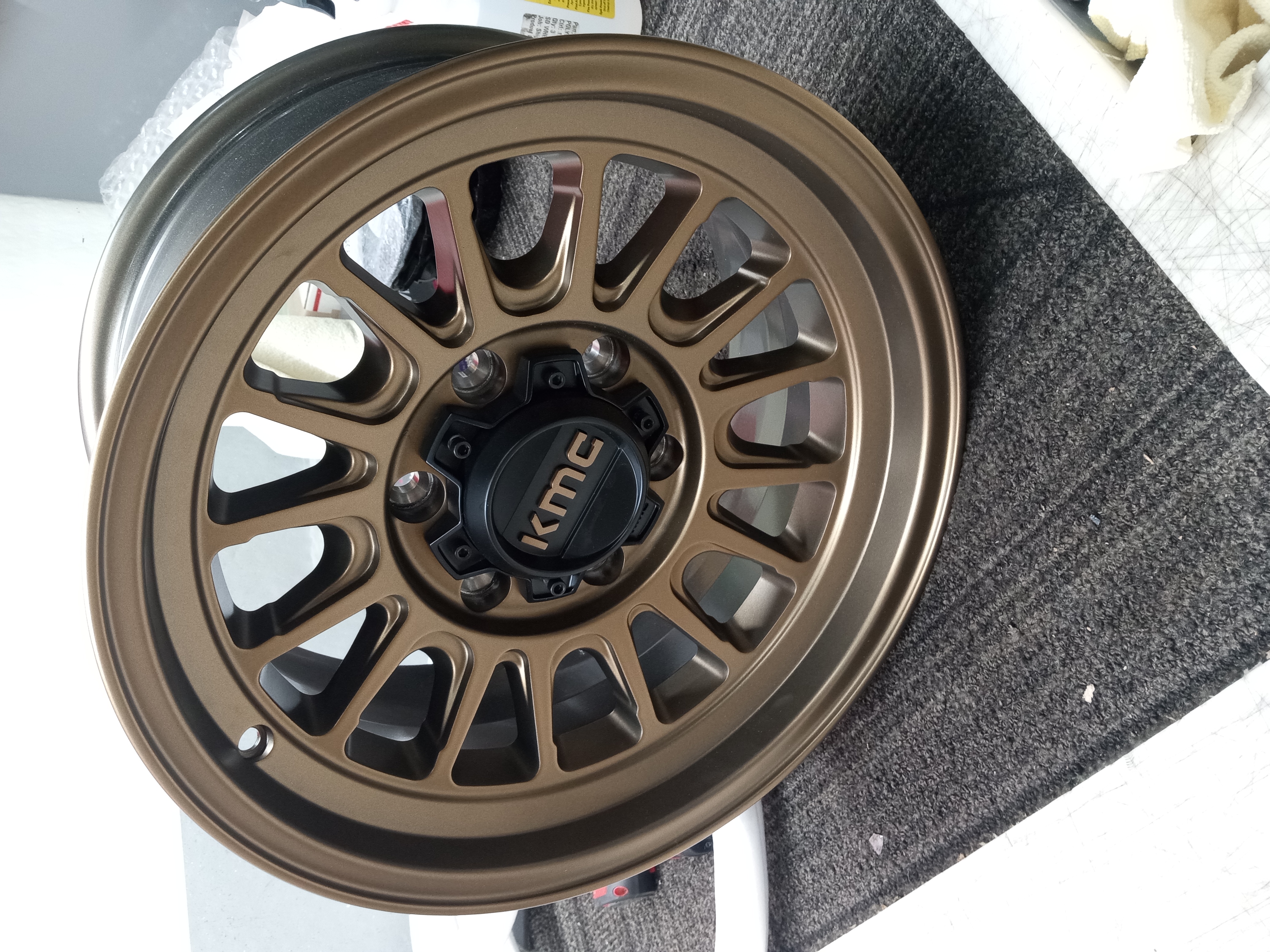 Blemished Single 16x8 Matte Bronze Wheel KMC KM724 Impact OL