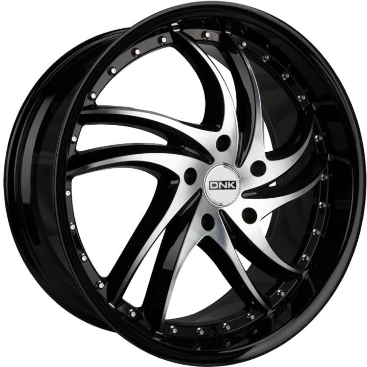 Black Machined DNK 704 Wheels