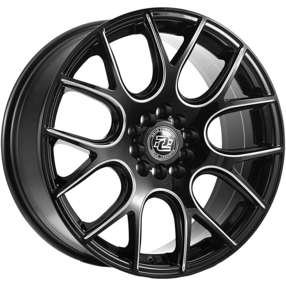 Black Milled Drag Concepts R15 Wheels