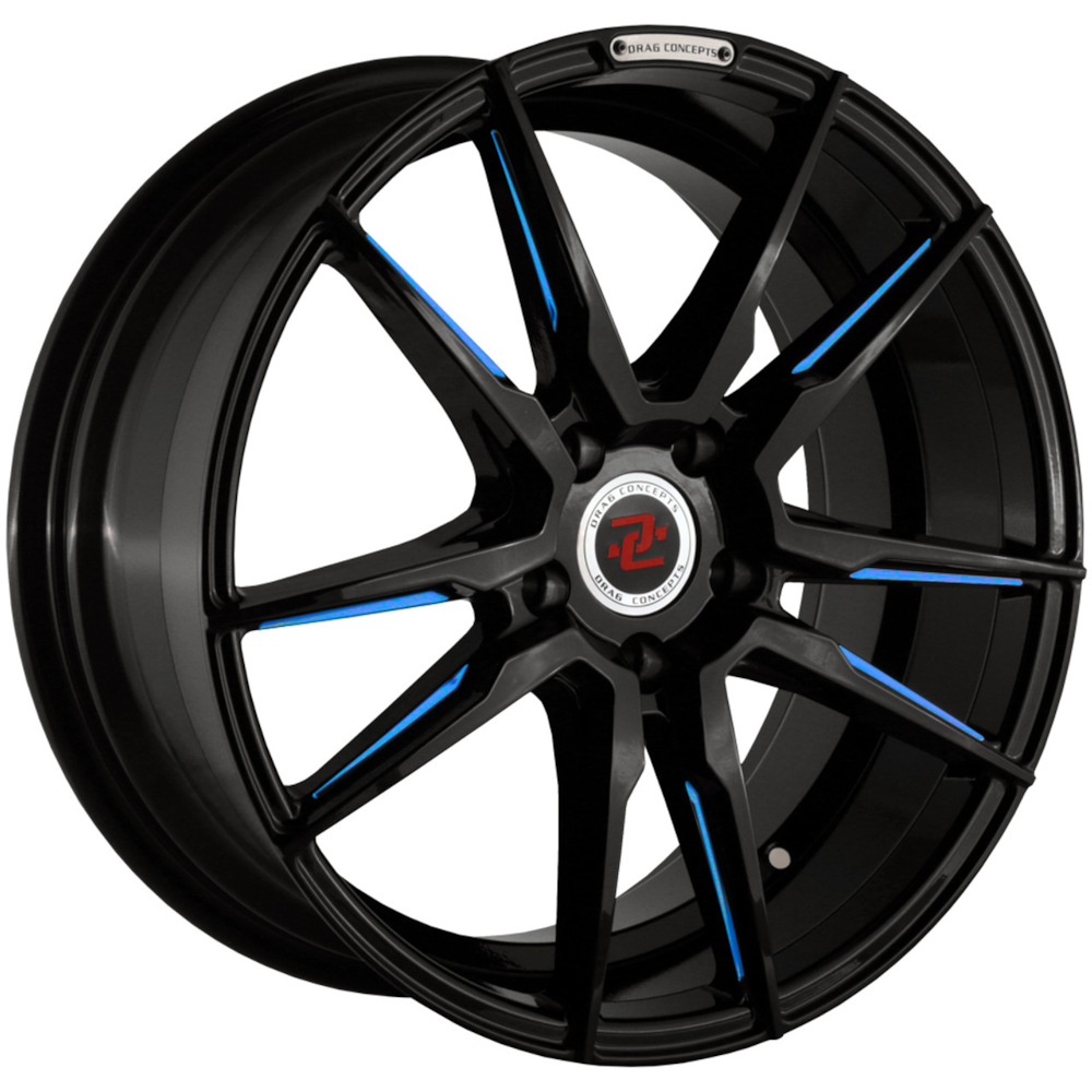 Black Blue Drag Concepts R29 Wheels