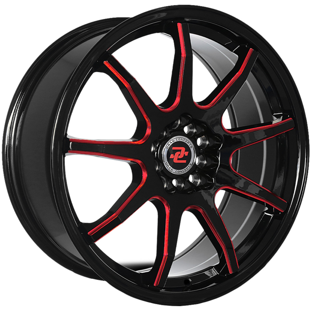 Black Red Drag Concepts R31 Wheels