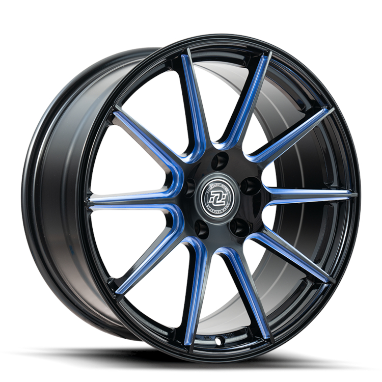 Black Blue Drag Concepts R39 Wheels