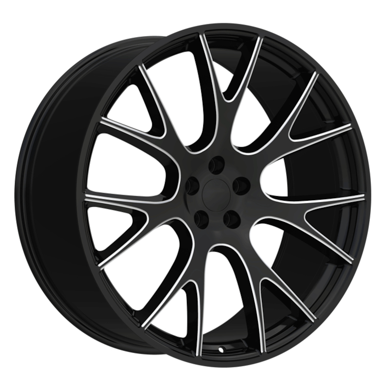 Black Milled Eclipse Replica 218 Wheels