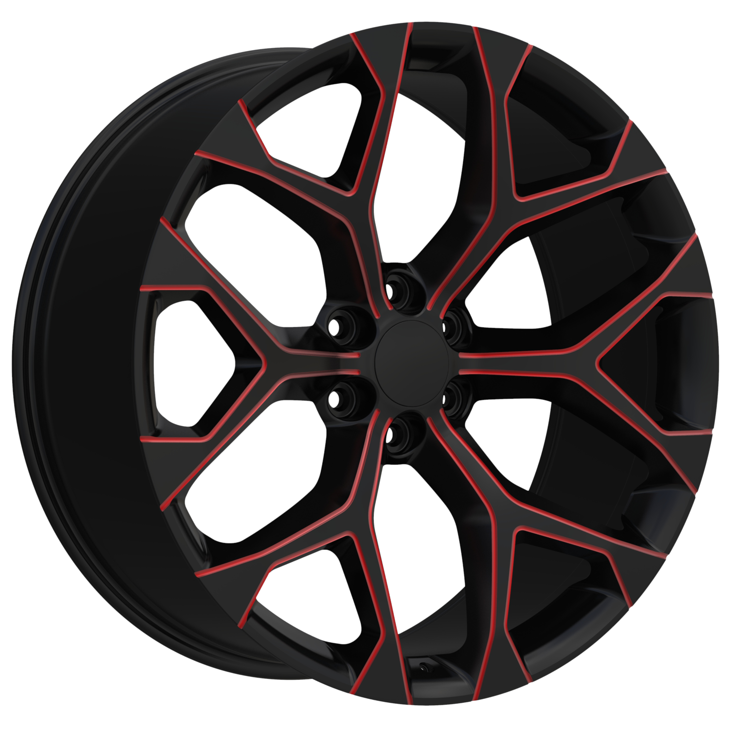 Black Red Eclipse Replica 348 Wheels