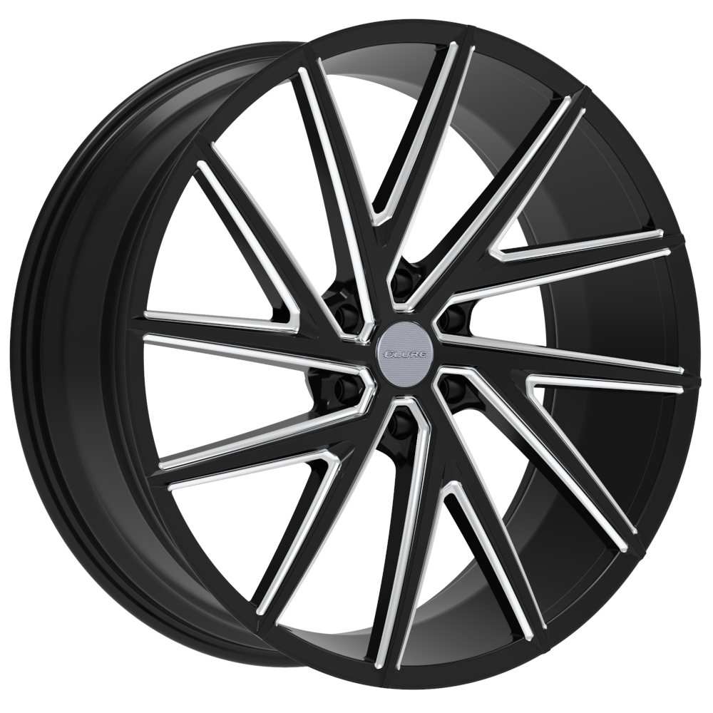 Black Milled Elure 50 Wheels