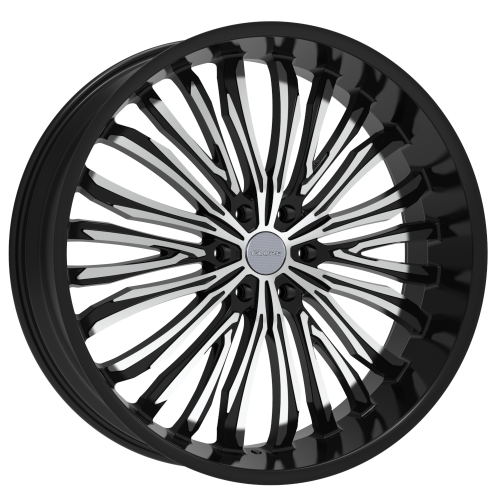 Black Machined Elure 55 Wheels