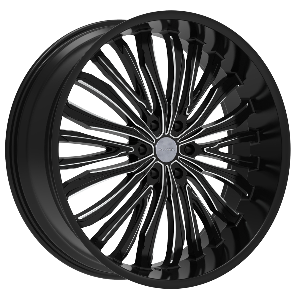 Black Milled Elure 55 Wheels