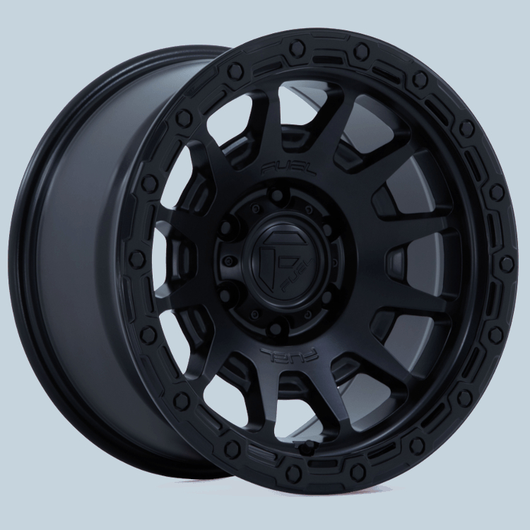 Matte Black Fuel Fortress Wheels