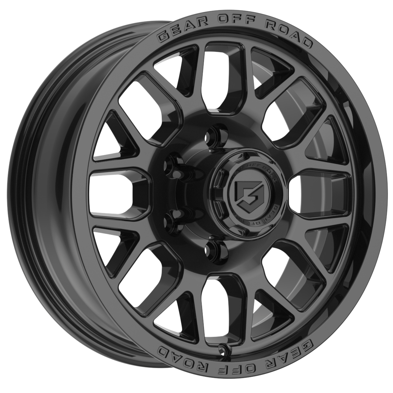 Gloss Black Gear Off-Road 763B Trailer Wheels