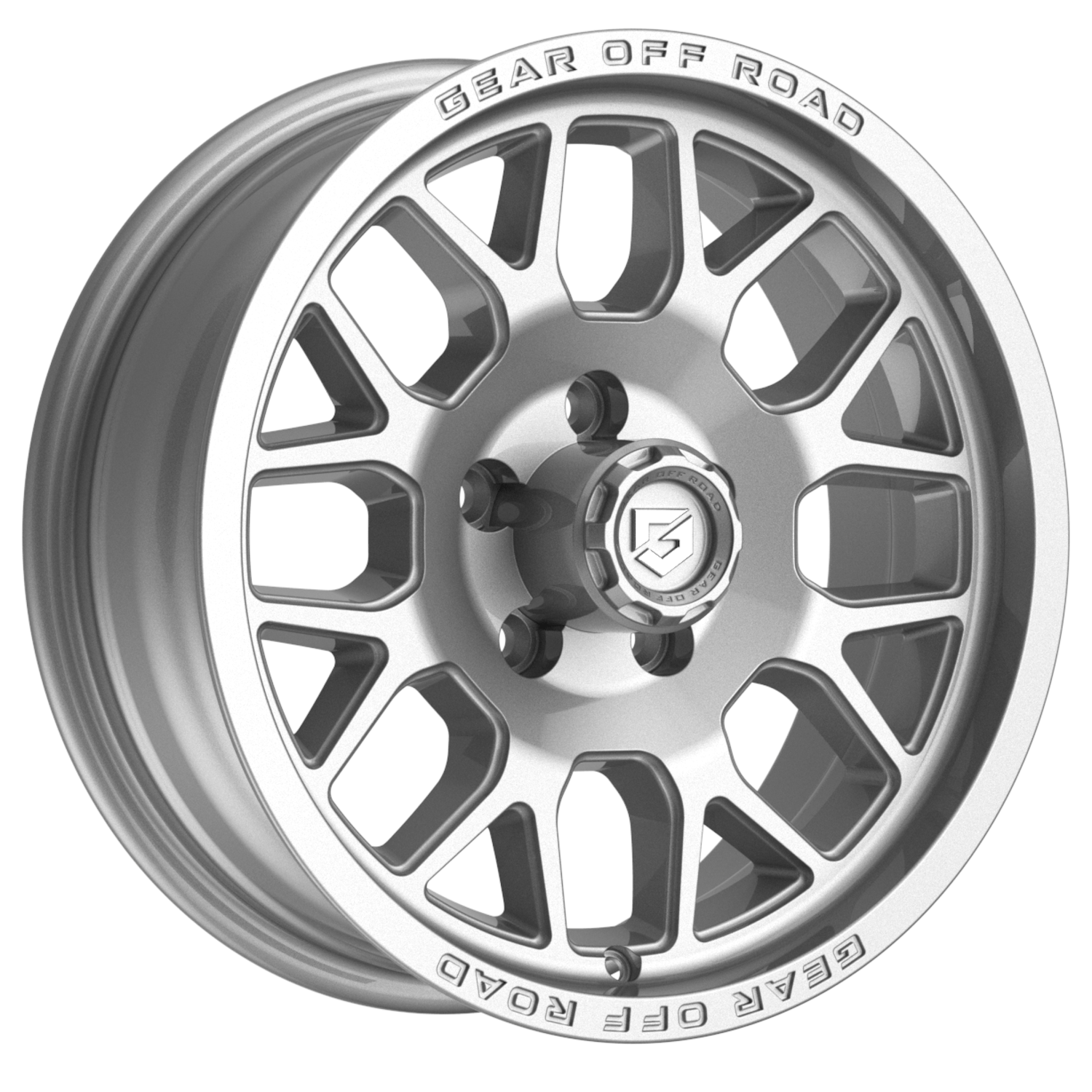 Gloss Silver Gear Off-Road 763S Trailer Wheels