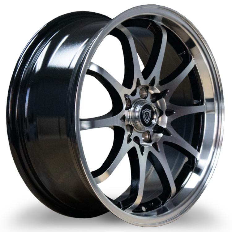 Black Machined G-Line G1018 Wheels