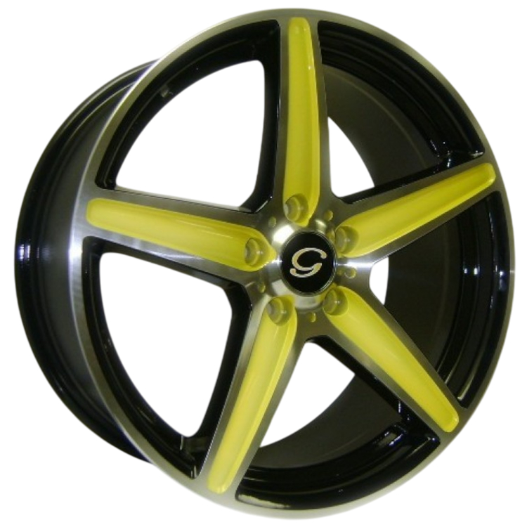Black Yellow G-Line G253 Wheels