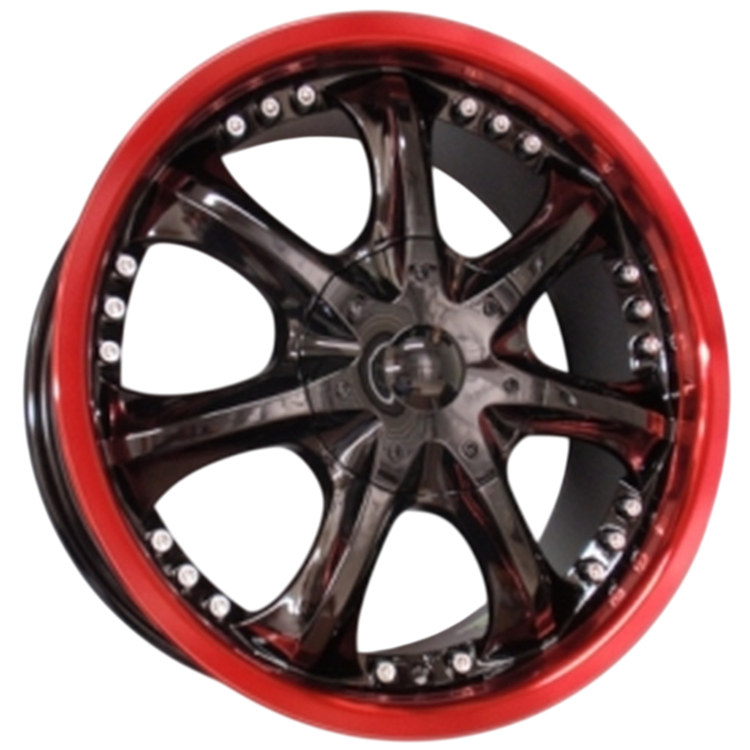 Black Red G-Line G552 Wheels