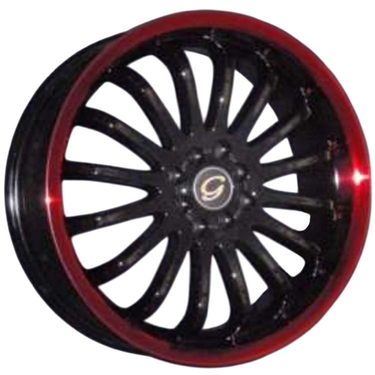 Black Red G-Line G601 Wheels