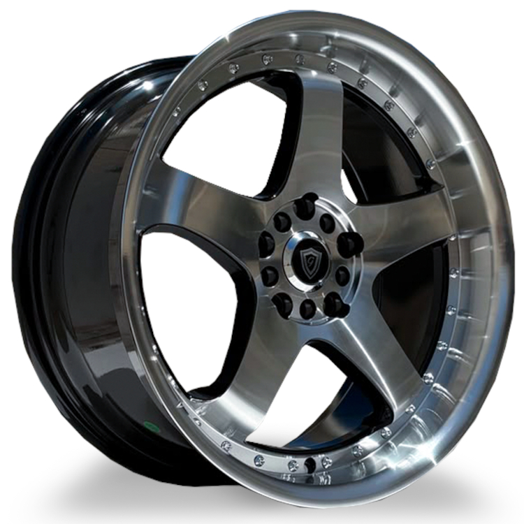 Black Machined G-Line G8073 Wheels