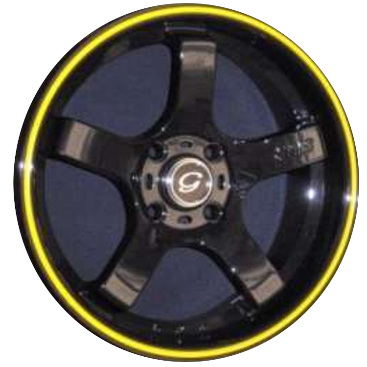 Black Yellow G-Line G809 Wheels