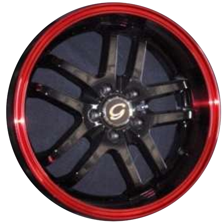Black Red G-Line G817 Wheels