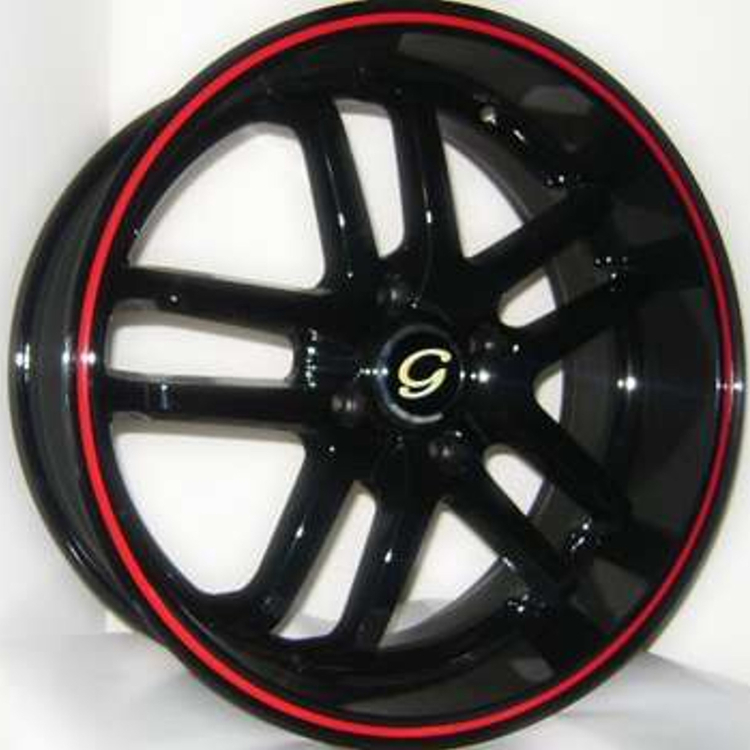 Black Red Line G-Line G817 Wheels