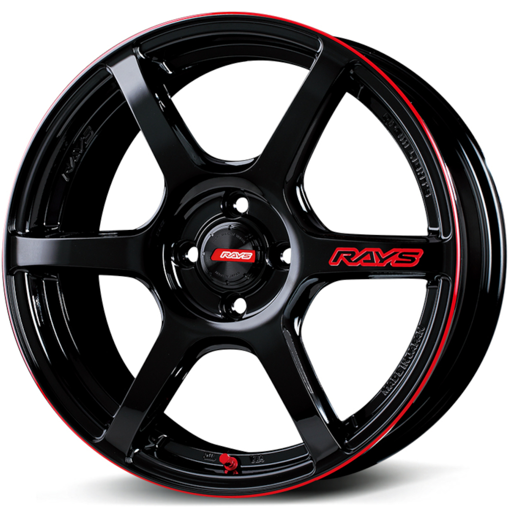 Black Red Gram Lights 57C6 Time Attack Wheels