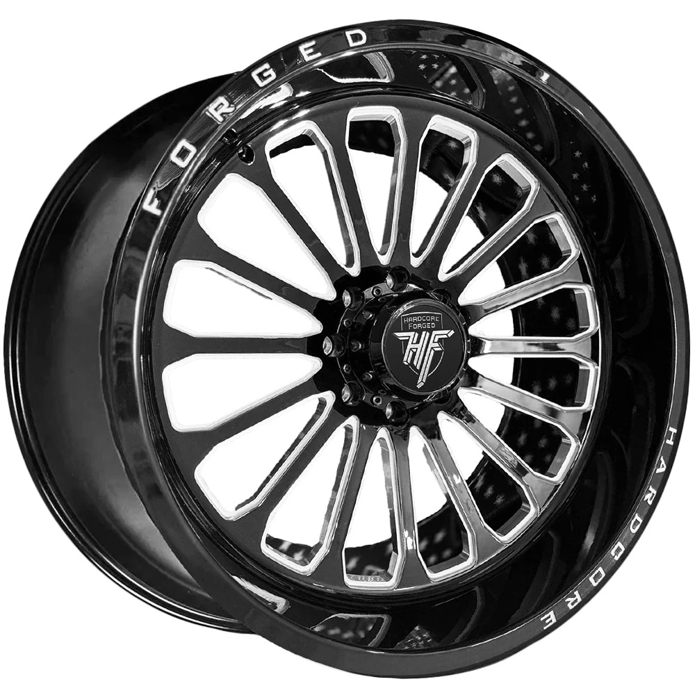 Black Milled Hardcore Forged Trump Wheels