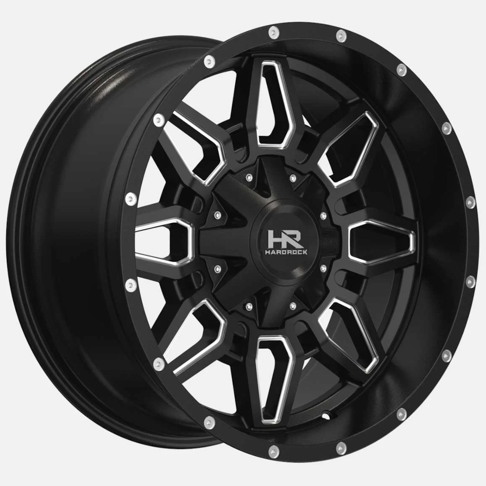 Black Milled Hardrock Striker Wheels
