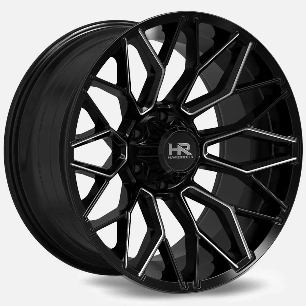 Black Milled Hardrock Xcentric Xposed Wheels