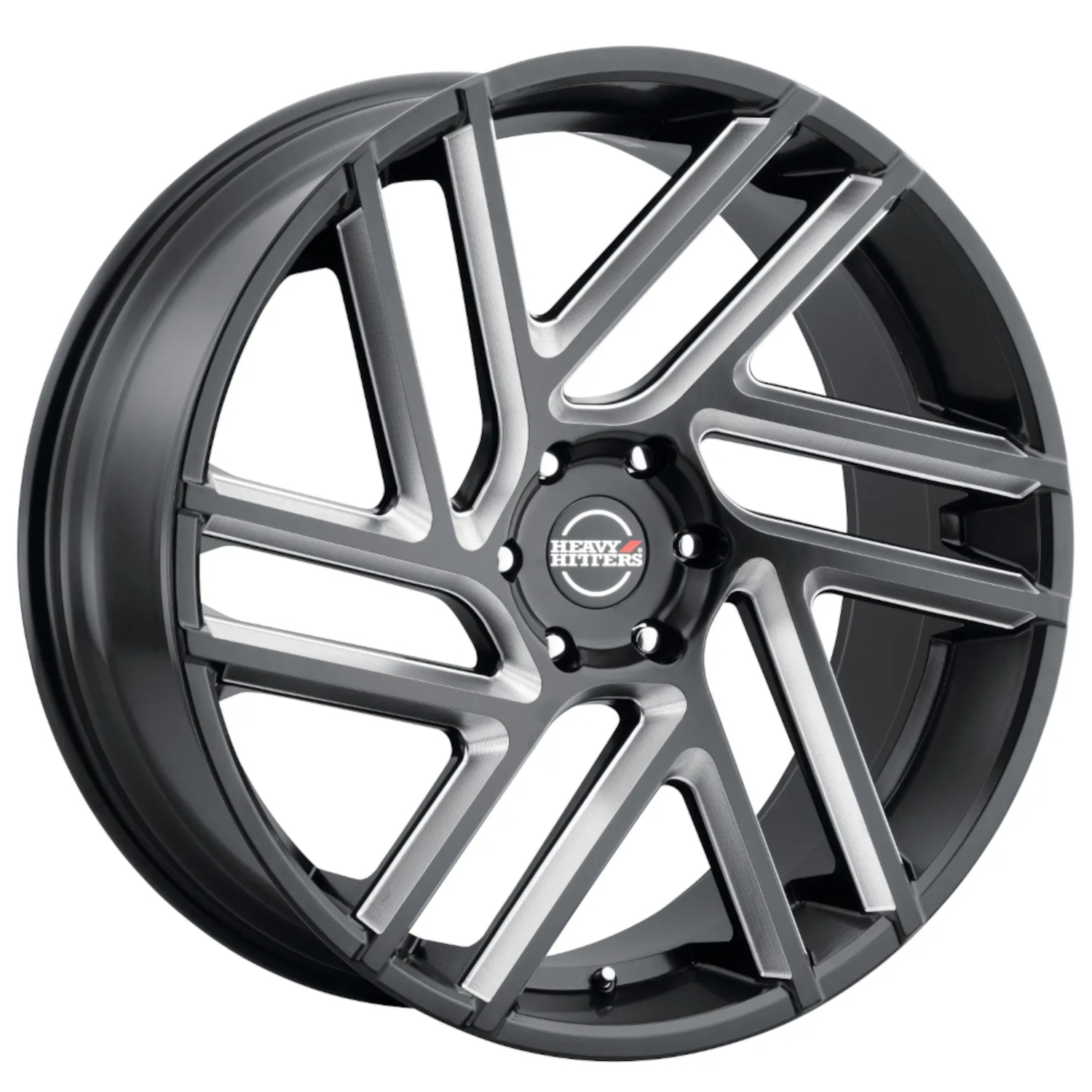 Black Milled Heavy Hitters HH6 Wheels