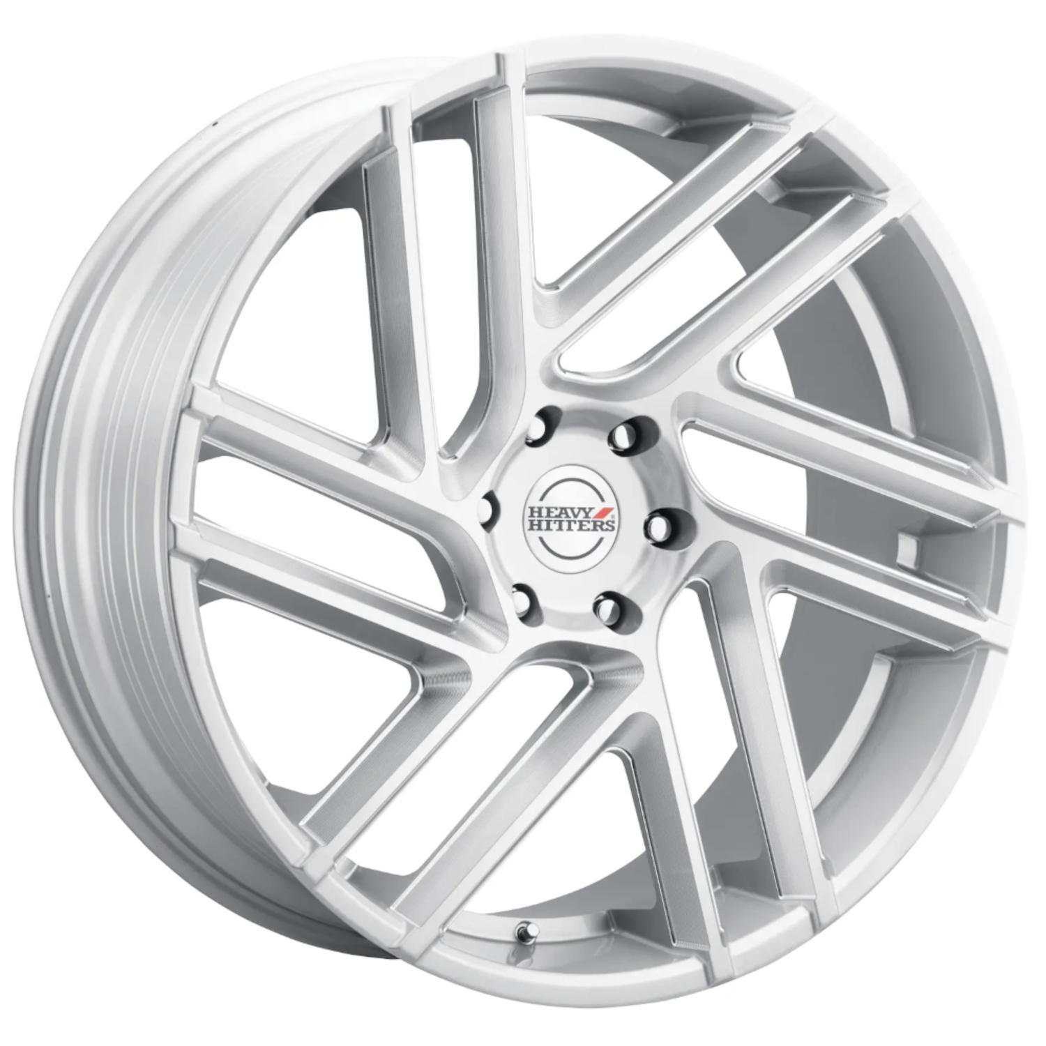 Silver Milled Heavy Hitters HH6 Wheels