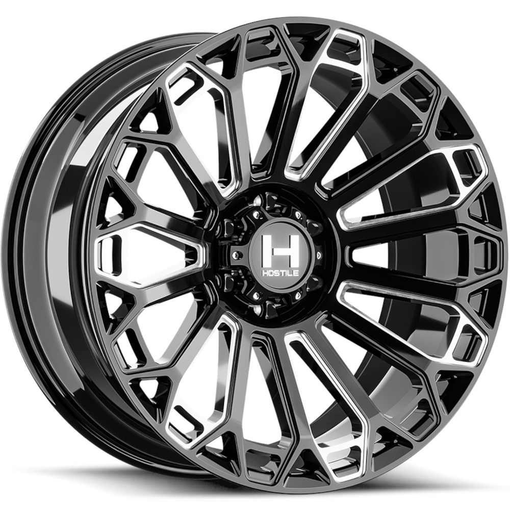 Milled Black Hostile Warrior Wheels