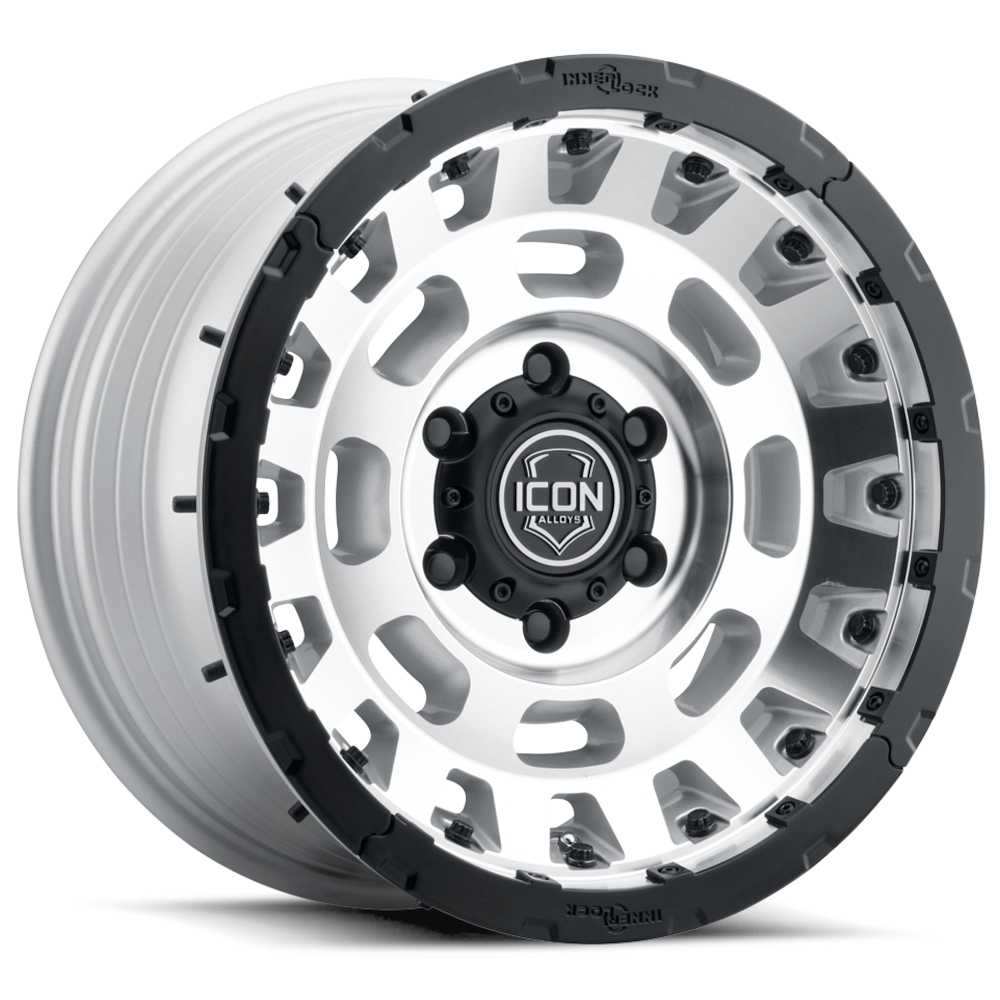Silver Machined Icon Alloys Hammer Pro Wheels